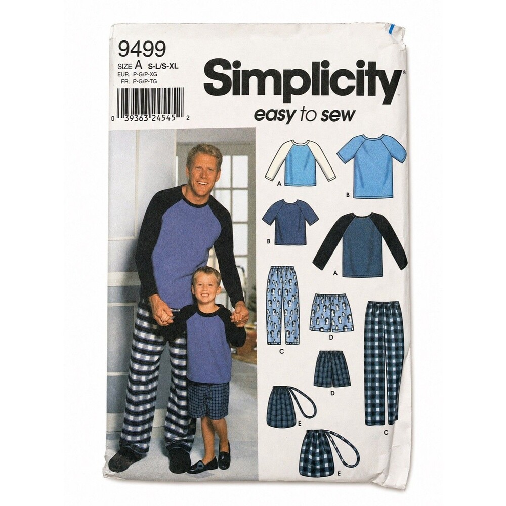 Simpel Sewing Patterns Simplicity | Office | Simplicity 9499 Men Boys Pajama Loungewear Sewing ...